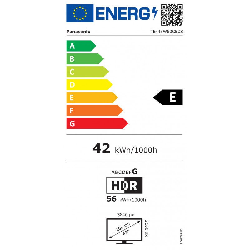 Panasonic TB-43W60CEZS 43" LED UHD išmanusis televizorius, daugiakanalis imtuvas, TiVo