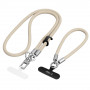 Tech-Protect C10S Rope skersinė ir riešo dirželių rinkinys, Desert Beige/Titanium