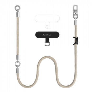 Tech-Protect C10S Rope skersinė ir riešo dirželių rinkinys, Desert Beige/Titanium