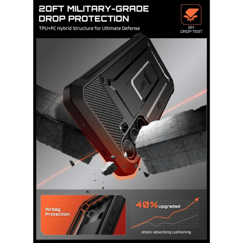 Supcase Unicorn Beetle Pro dėklas, skirtas Samsung Galaxy S26 FE, juodas