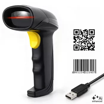 Qoltec Precision brūkšninių kodų skaitytuvas 1D 2D, QR, EAN, USB
