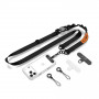 Tech-Protect C9S Rope Crossbody telefono dirželis, juodas/oranžinis
