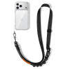Tech-Protect C9S Rope Crossbody telefono dirželis, juodas/oranžinis
