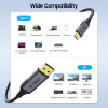 Tech-Protect UltraBoost USB-C – DisplayPort 1.4 kabelis, 8K 60Hz, 180 cm, juodas