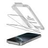 Tech-Protect Quick Set+ grūdinto stiklo ekrano apsauga, skirta Apple iPhone 17 Pro Max, juoda (2 vnt.)