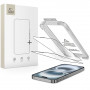 Tech-Protect Quick Set+ THP4498 grūdinto stiklo ekrano apsauginė plėvelė, skirta Apple iPhone 17, juoda (2 vnt.)