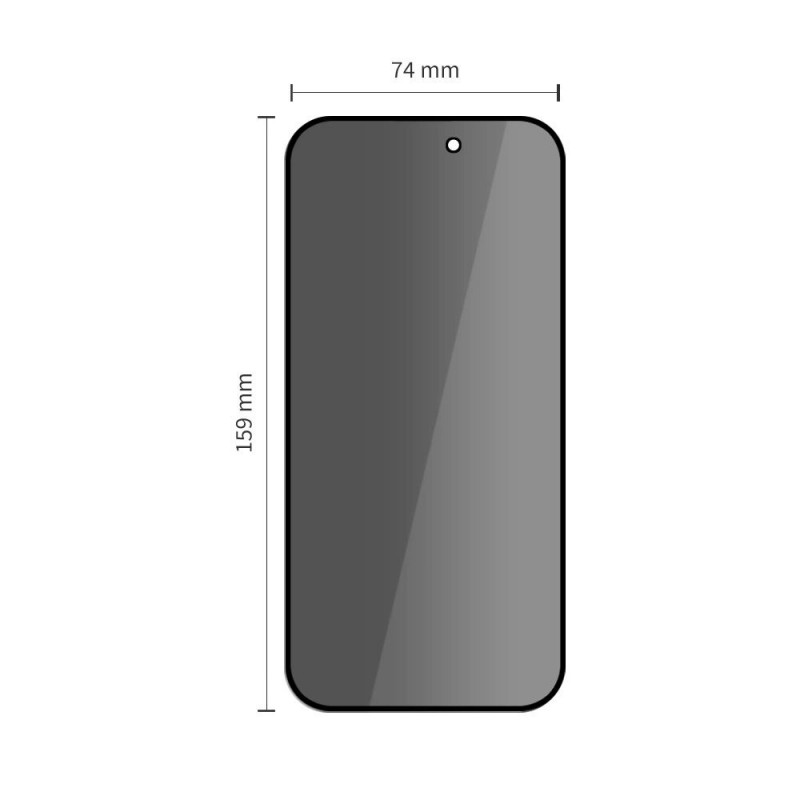 Tech-Protect Glass Spy+ THP4511 privatumo grūdintas stiklas, skirtas Apple iPhone 16 Pro Max / 17 Pro Max (2 vnt.)
