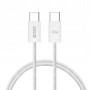 Tech-Protect Ultraboost Classic USB-C / USB-C PD kabelis, 60W, 3A, 100 cm, baltas