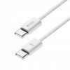 Tech-Protect Ultraboost Classic USB-C / USB-C PD kabelis, 60W, 3A, 100 cm, baltas