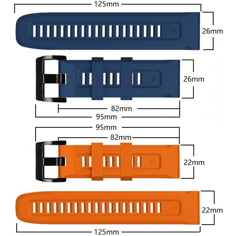 Tech-Protect Iconband THP924ORG apyrankė skirta Garmin Fenix 5/6/6 Pro/7, oranžinė