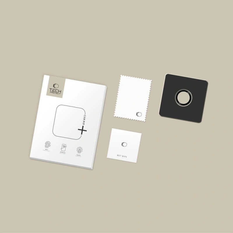 Tech-Protect Camring Fit+ fotoaparato objektyvo dangtelis, skirtas Apple iPhone Air, juodas