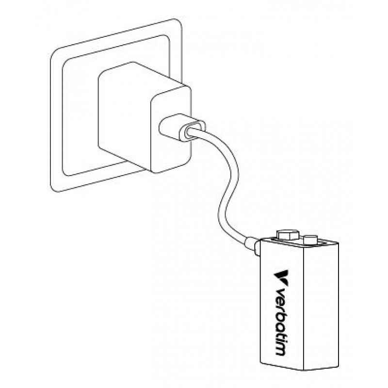 Verbatim 30251 USB-C įkraunama baterija Li-ion 9V 335 mAh (1 vnt.)
