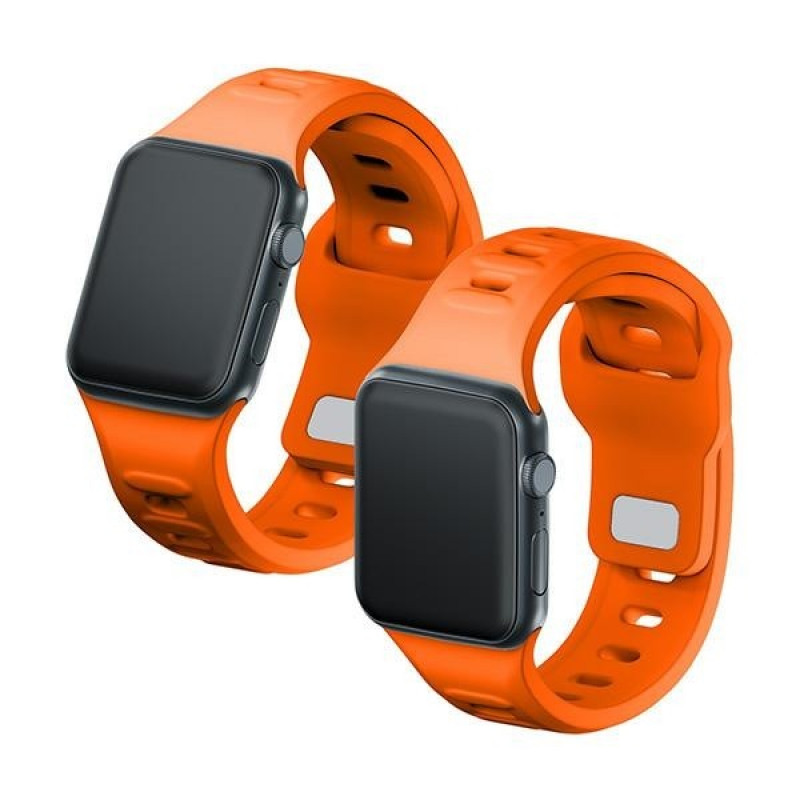 3mk silikoninis laikrodžio dirželis Apple Watch 38/40/41 mm, oranžinis