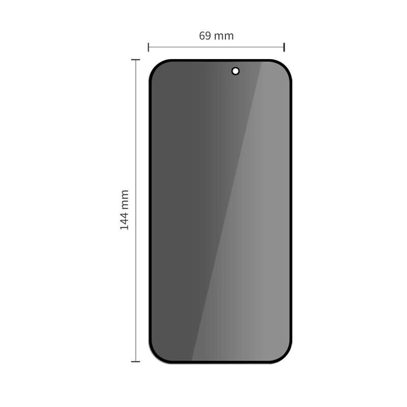 Tech-Protect Quick Set Spy+ privatumo grūdintas stiklas, skirtas Apple iPhone 14 Pro (2 vnt.)