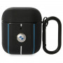 BMW BMA222RVSK Leather Color Lines Apple AirPods 1/2 dangtelis, juodas