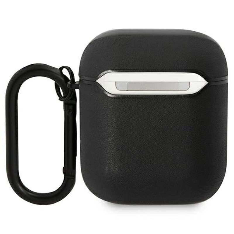 BMW BMA222RVSK Leather Color Lines Apple AirPods 1/2 dangtelis, juodas