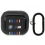 BMW BMA322SWTK Įvairiaspalvių linijų dangtelis, skirtas Apple AirPods 3, juodas