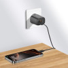 Tech-Protect NCA30 USB-A, USB-C sieninis įkroviklis PD 30W / QC3.0, juodas