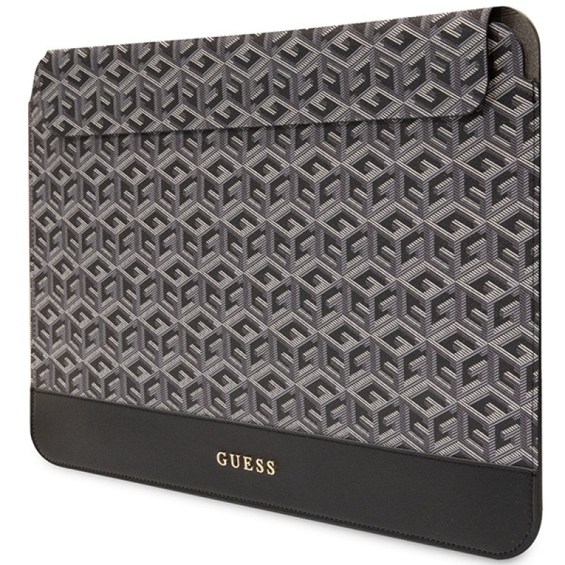 Guess GUCS16HGCFSEK GCube Stripes nešiojamojo kompiuterio įmautė, 16 inch, juoda