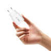 Tech-Protect NCA30 USB-A, USB-C sieninis įkroviklis PD 30W / QC3.0, baltas