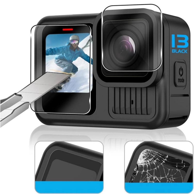 Tech-Protect Glass Fit+ grūdintas stiklas, skirtas GoPro Hero 13 (2 vnt.), permatomas