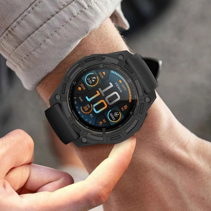 Tech-Protect Defense Air dėklas, skirtas Garmin Fenix 8 51 mm, juodas