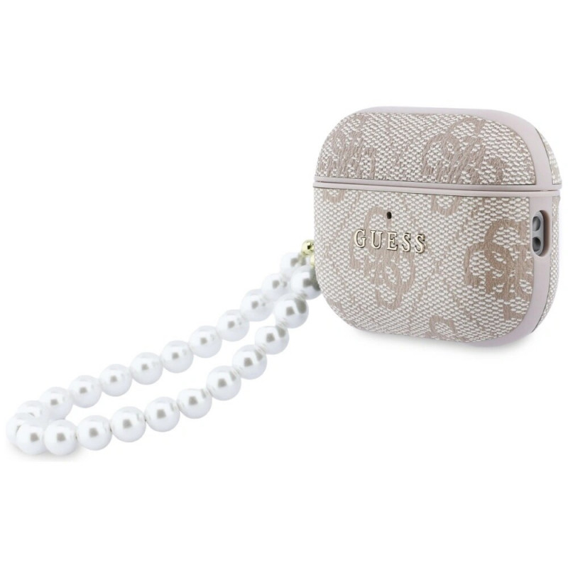 Guess 4G Pearl Strap dėklas, skirtas Apple AirPods Pro 3, rožinis
