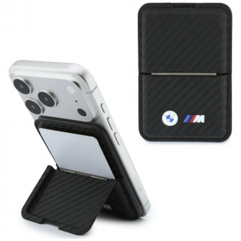 BMW M Carbon Metal Logos MagSafe piniginė, juoda