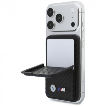 BMW M Carbon Metal Logos MagSafe piniginė, juoda