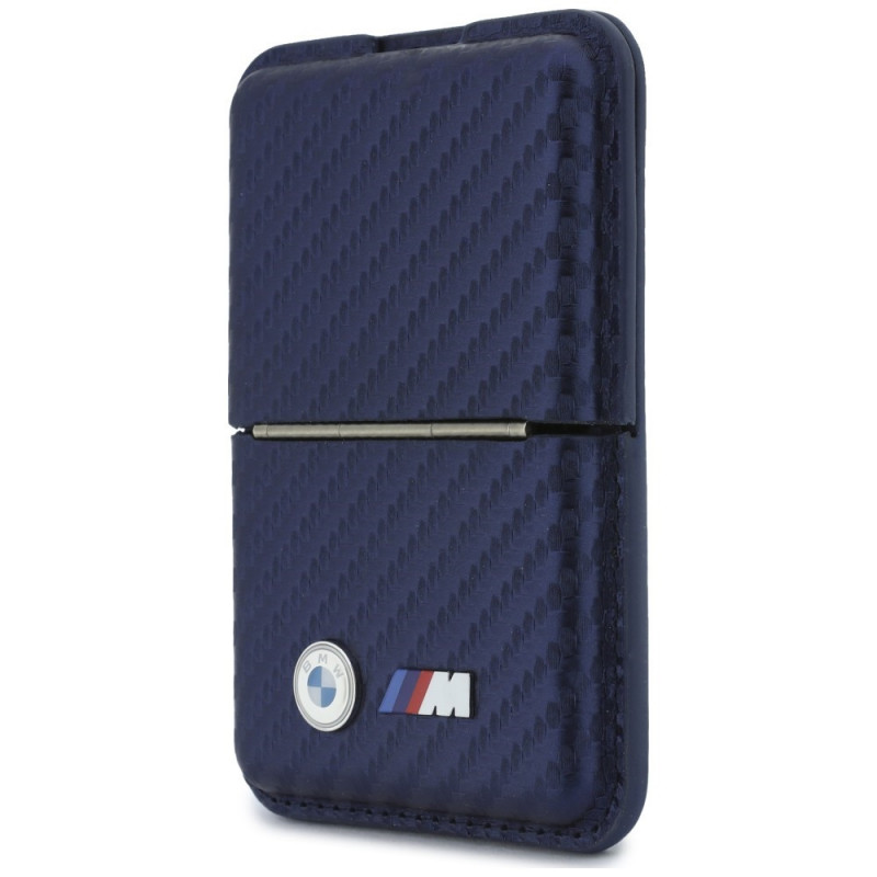 BMW M Carbon Metal Logos MagSafe piniginė, tamsiai mėlyna