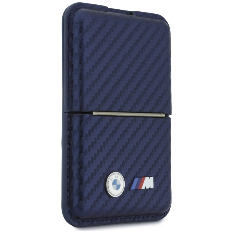 BMW M Carbon Metal Logos MagSafe piniginė, tamsiai mėlyna