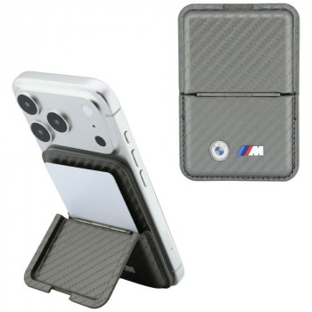 BMW M Carbon Metal Logos MagSafe piniginė, antracitinė