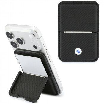 BMW Carbon Metal Logos MagSafe piniginė, juoda