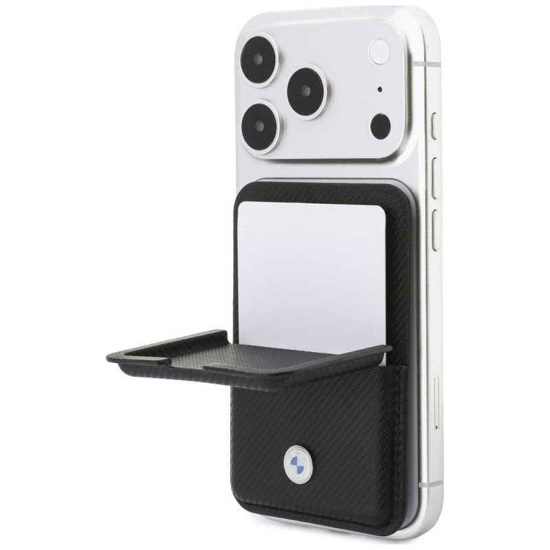 BMW Carbon Metal Logos MagSafe piniginė, juoda