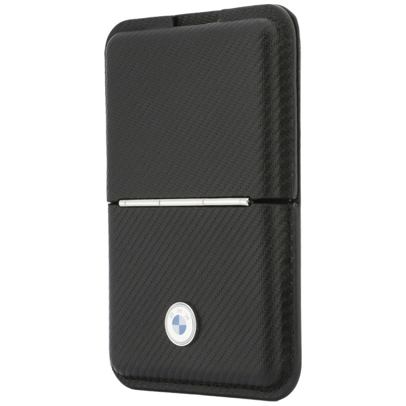 BMW Carbon Metal Logos MagSafe piniginė, juoda