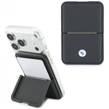 BMW Carbon Metal Logos MagSafe piniginė, antracitinė