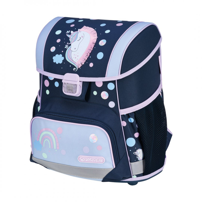 Herlitz Loop Plus Unicorn Dreams pradinės mokyklos kuprinės rinkinys, tamsiai mėlynos/rožinės spalvos