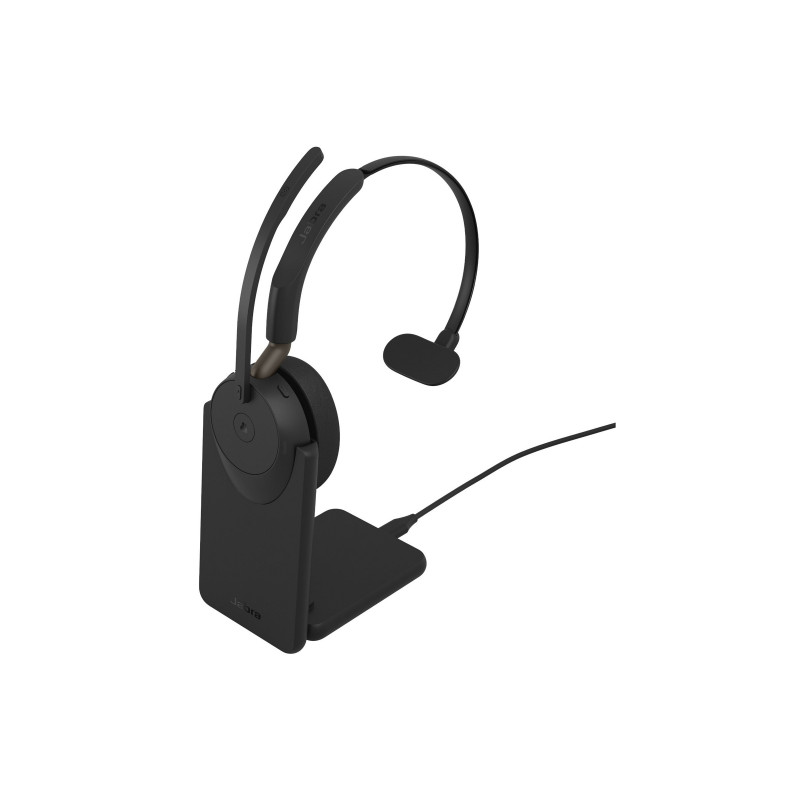 Jabra Evolve3 65 Mono ausinės LINK 390a MS su įkrovimo stovu, Bluetooth, antausės