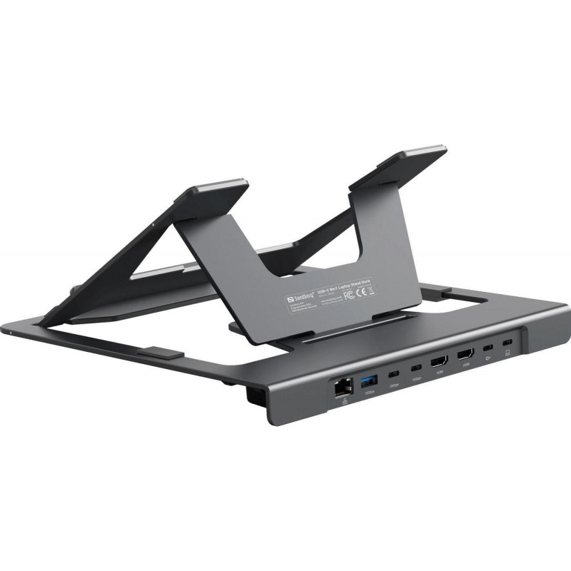 Sandberg USB-C 8in1 nešiojamojo kompiuterio stovas su doku (136-83)