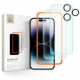 Tech-Protect Supreme Set grūdintas stiklas, skirtas Apple iPhone 16 Pro Max, permatomas (3 vnt.)