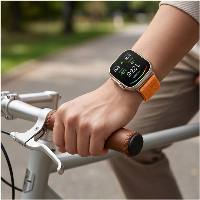 Tech-Protect nailono apyrankė, skirta Huawei Watch Fit 3 / 4 / 4 Pro / 5 / 5 Pro, oranžinė