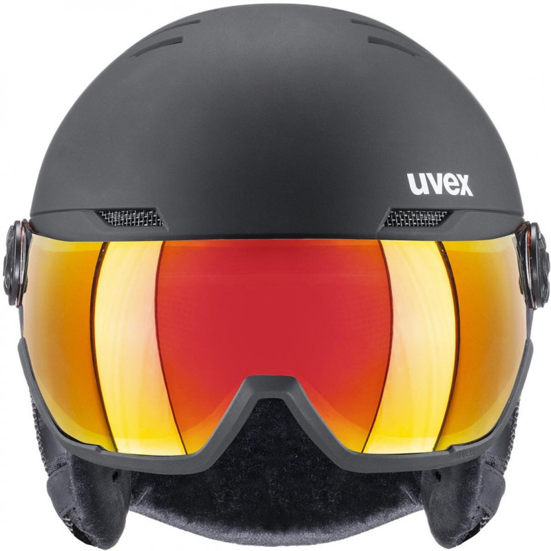 UVEX Wanted Visor slidinėjimo šalmas, 58-61 cm (L), juodas
