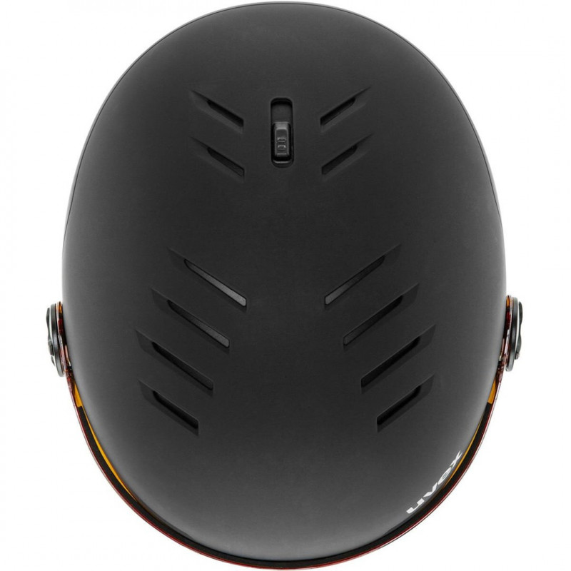 UVEX Wanted Visor slidinėjimo šalmas, 58-61 cm (L), juodas