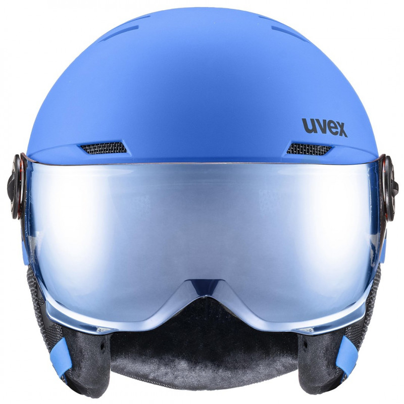 UVEX Rocket jr. Visor vaikiškas slidinėjimo šalmas, mėlynas matinis