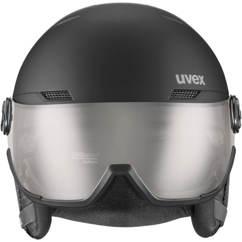 UVEX Wanted Visor pro V slidinėjimo šalmas, juodas matinis
