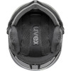 UVEX Wanted Visor pro V slidinėjimo šalmas, juodas matinis
