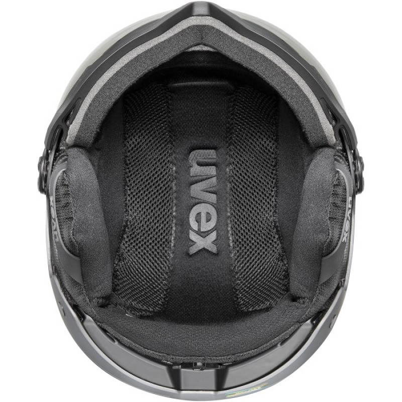 UVEX Wanted Visor pro V slidinėjimo šalmas, juodas matinis