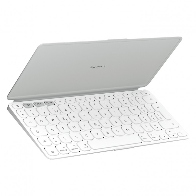 Logitech Keys-To-Go 2, skirta iPad, klaviatūra (920-013009), Pale Grey, šveicariška išdėstymas