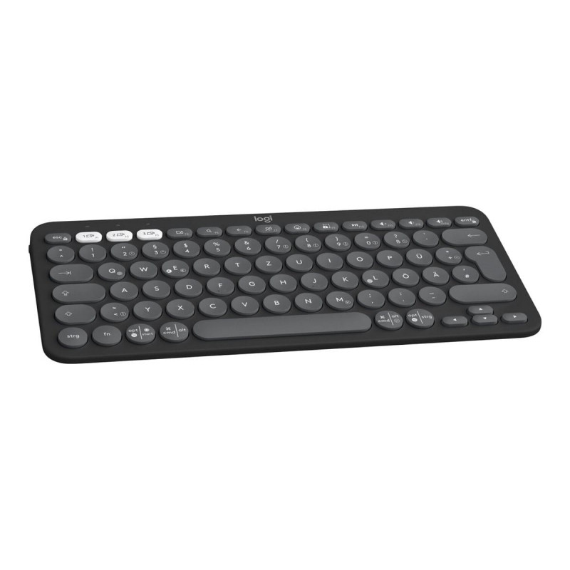 Logitech Pebble Keys 2 K380s belaidė Bluetooth klaviatūra (920-011803), grafito, prancūziška išdėstymas