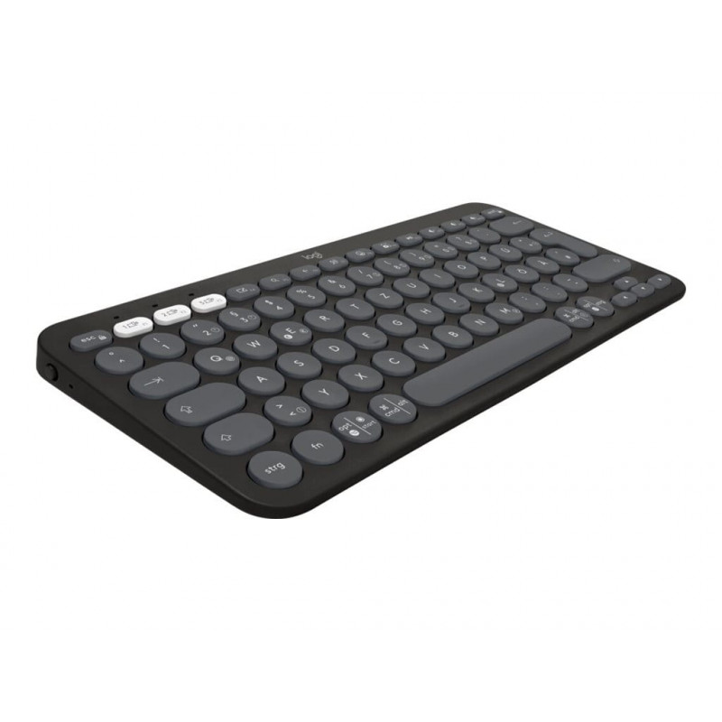 Logitech Pebble Keys 2 K380s belaidė Bluetooth klaviatūra (920-011803), grafito, prancūziška išdėstymas